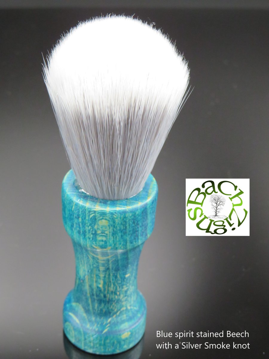 Handcrafted Blue Beech Shaving Brush with Silversmoke Knot SKU-SB06