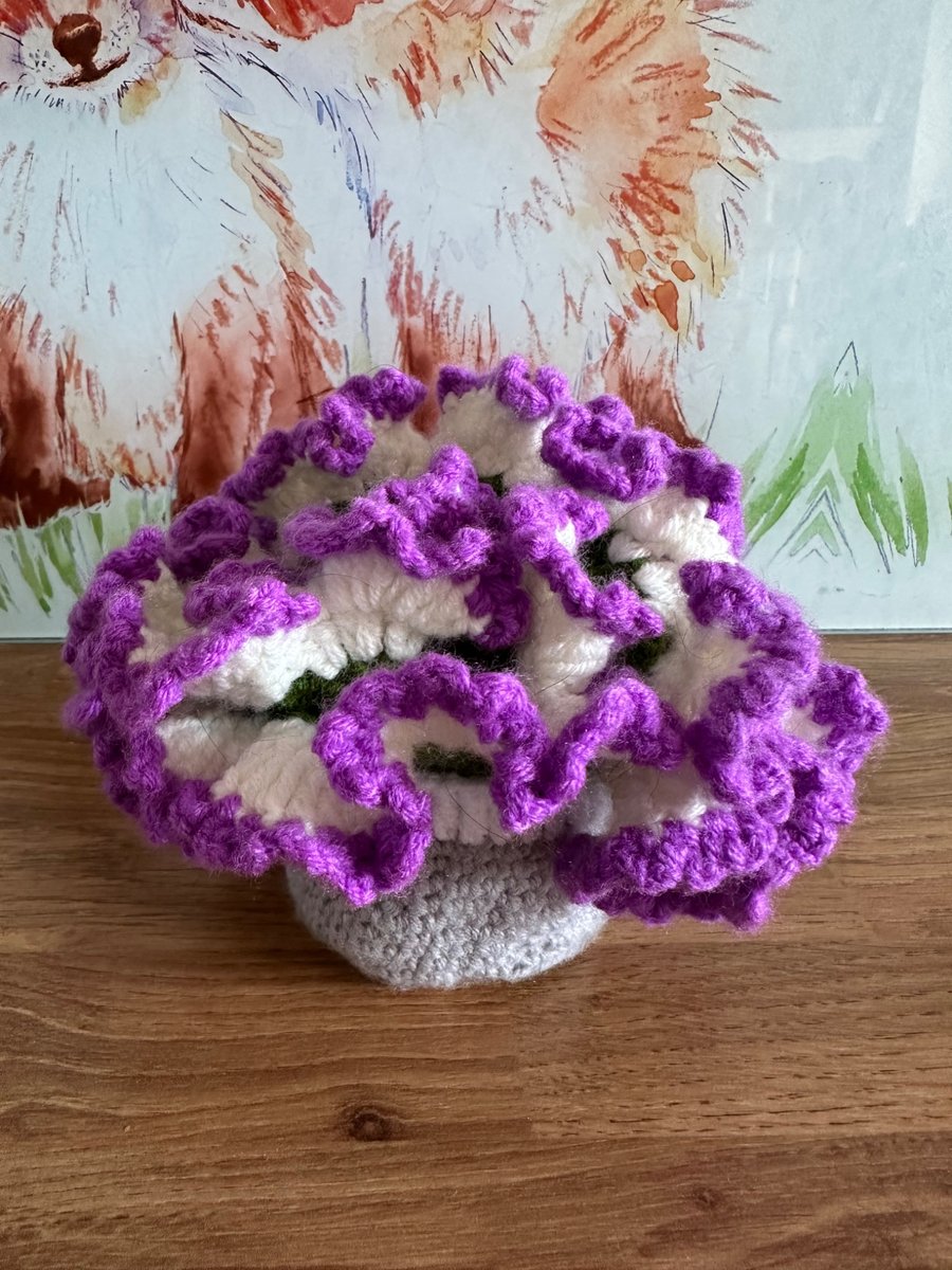 Crochet flower coaster and pot 