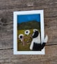  Needle felt picture - Border Collie  sheepdog puppy watching  sheep .   - Image 1