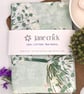 White Allium Cotton Tea Towel - Kitchen Botanical Art Gift