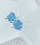 Handmade Aqua Lampwork Earrings  - Image 3