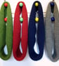 Cowl Infinity Scarf in Navy Blue Alpaca Wool - Image 1