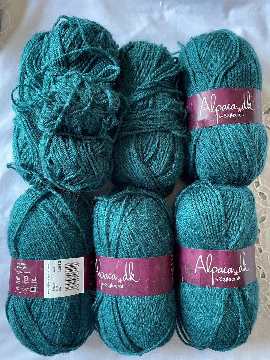 Stylecraft 100g Alpaca DK Bundle Teal Yarn Alpaca Acrylic Blend Knitting Crochet