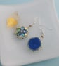 Iridescent Star Flower Beaded Earrings - Image 6