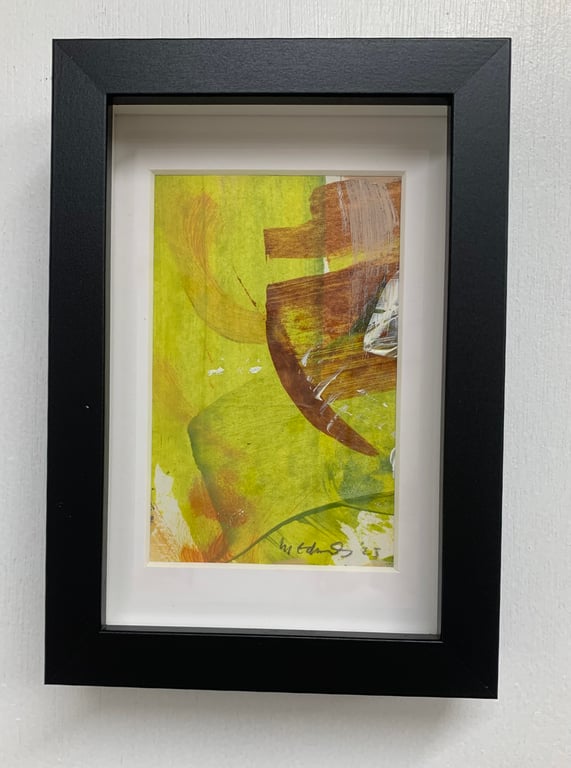 Abstract Movement in Chartreuse and Chestnut 