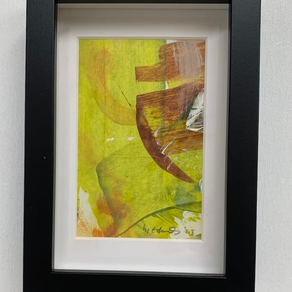 Abstract Movement in Chartreuse and Chestnut 