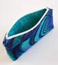 Paua Shell Print Fabric Glasses Case - Blue Turquoise Spectacle Pouch - Image 4