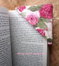 Pink & Red Roses on Pale Pink background, Corner Bookmark - Image 3
