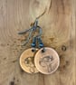 Mushroom - Handmade Etched Copper Earrings SMALL - Image 1