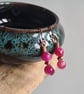 Handmade Pink Banded Agate & Copper Dangle Drop Earrings Gift Boxed  - Image 6