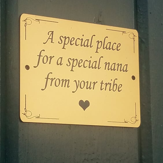 Memorial Bench Plate Engraved Memorial Tree Plaque Remembrance plaque