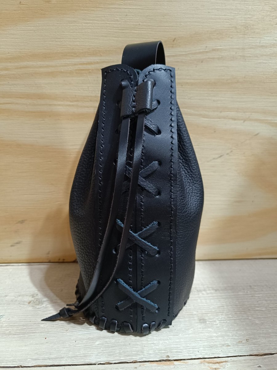 Real leather belt pouch