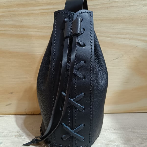 Real leather belt pouch