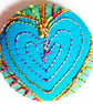 Buttons 1 inch button Hand Dyed Silks and Cottons Free Machine Embroidery Button