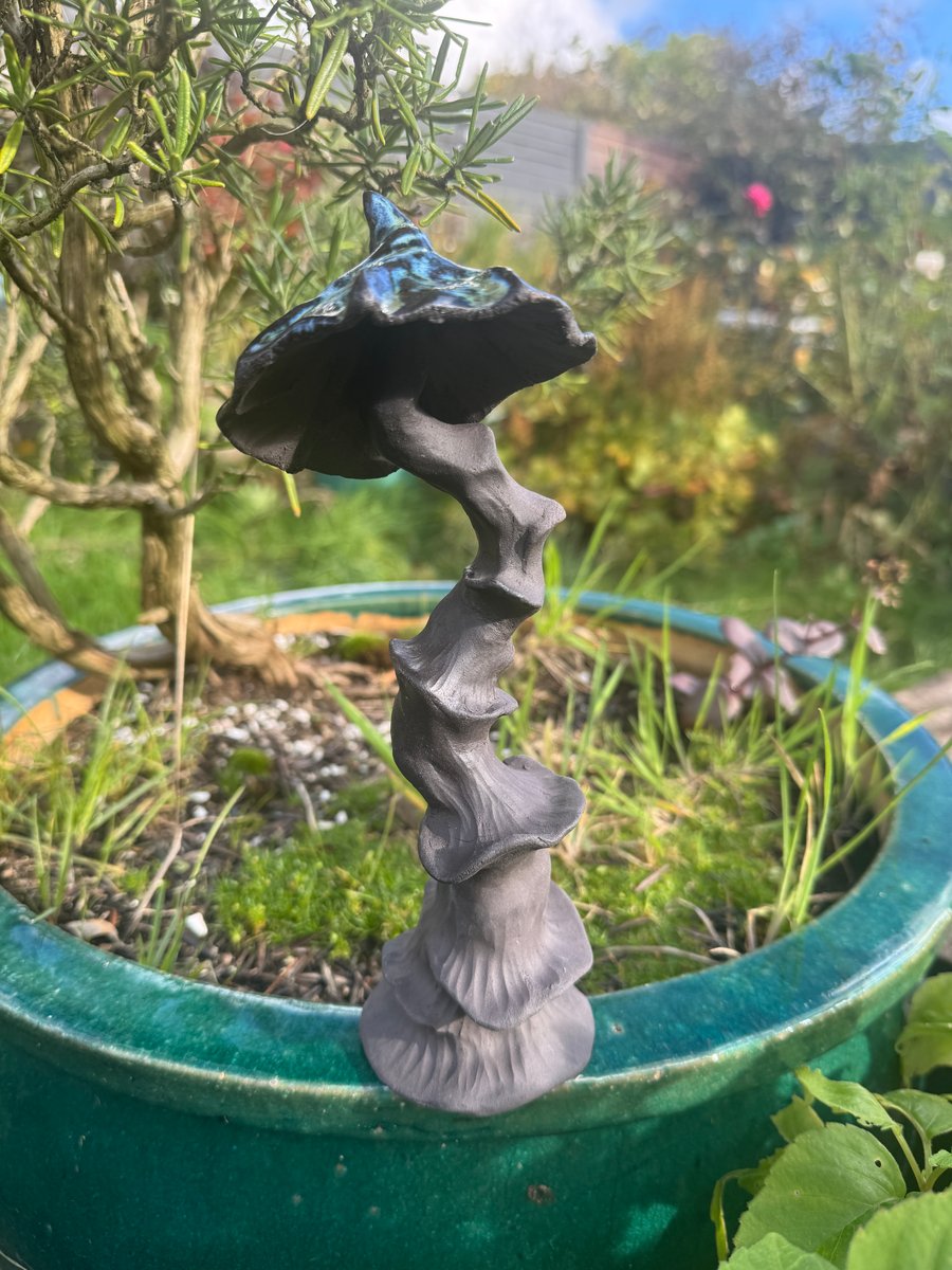 Raw clay sculpted fungi 