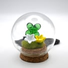 Glass four leaf clover garden