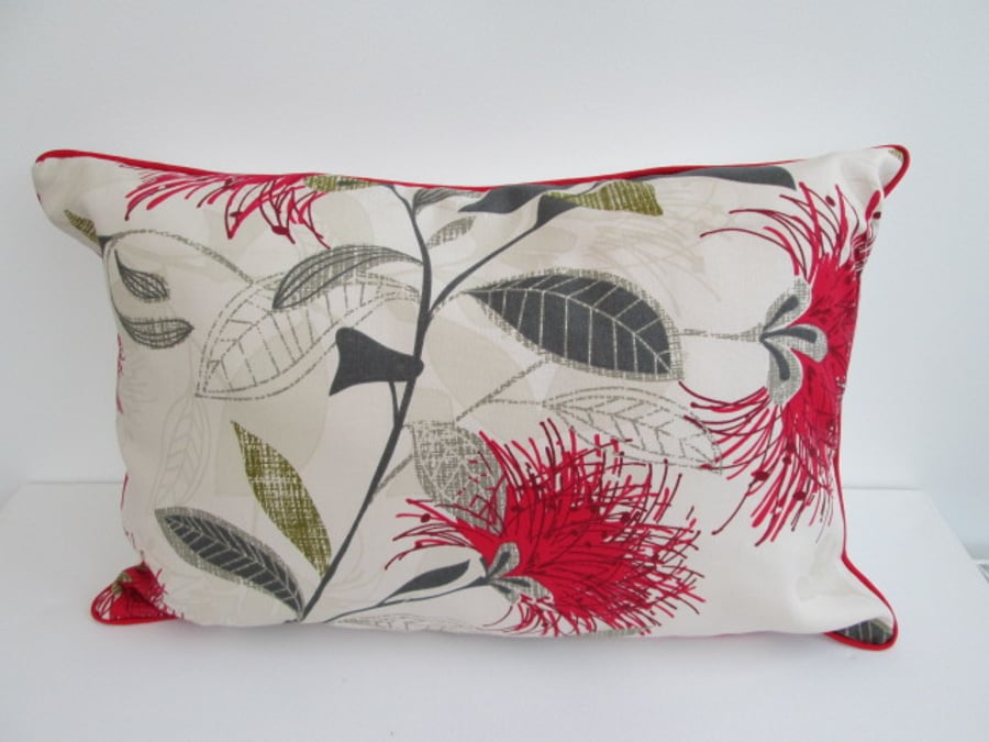 New Zealand Pohutakawa Flower  Cushion 