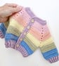 Rainbow Baby Crochet Cardigan - Newborn to 1-2 Years - New Baby Gift - Image 6