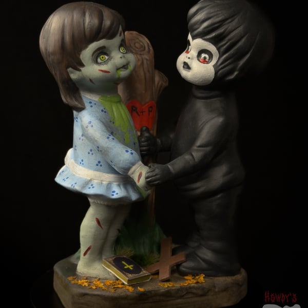 'I'm Possessed With You' Upcycled Figurine Hand Painted OOAK