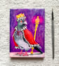 Original Pigeon King Canvas Painting - Mixed media Painting - One of a kind