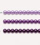 6mm, 8mm Purple Glass Pearl Beads, for Jewellery Making, Wedding Bridal Pearls - Image 2
