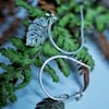 Sale! Eco Silver Monstera Leaf and Cross Hoop Earrings 
