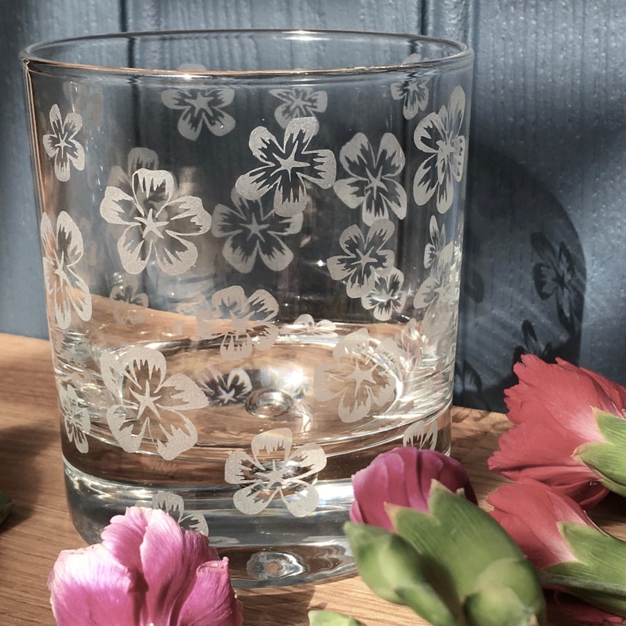 Perfectly Imperfect - Flowers Whisky Tumbler