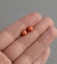 Orange Coral Stud Earrings - 6mm Salmon Peach Pearl Studs - Women's Jewellery - Image 2