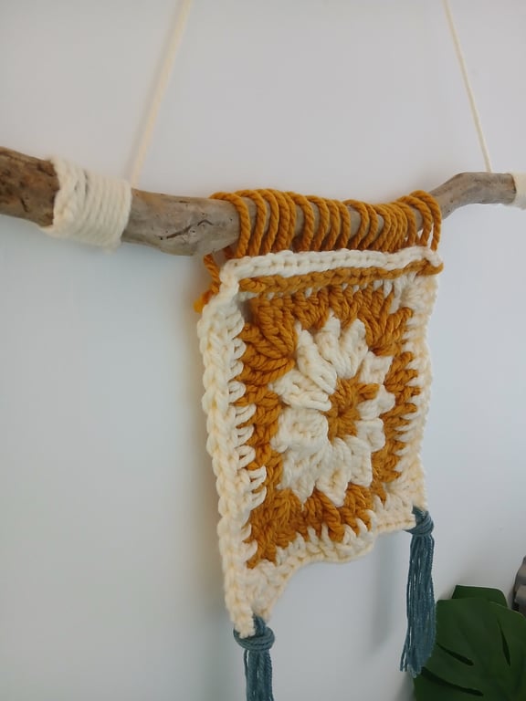 Decorative Hanging Crochet Granny Square 