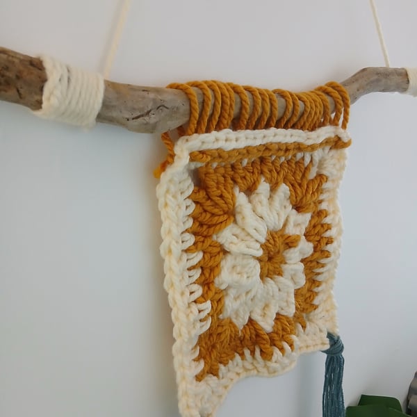 Decorative Hanging Crochet Granny Square 
