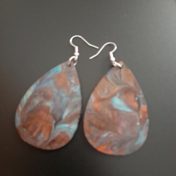 Earrings Acrylic dipped