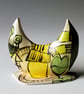 Table Manners Small Sculpture:Green and Yellow