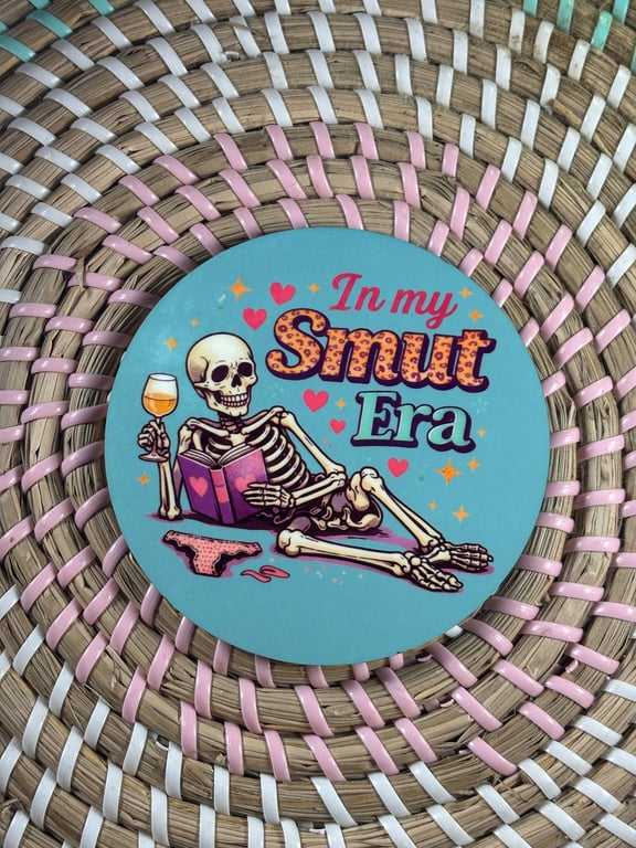 In My Smut Era – Funny Book Lover Coaster, reading gift, bookish coaster