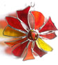 Abstract Red Hot Flower Suncatcher Stained Glass Dichroic 107 - Image 6