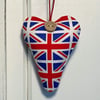 UNION JACK HEART - padded or lavender