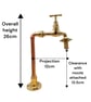 Pair of Brass & Copper Taps - Handmade Vintage Style Polished - Image 2