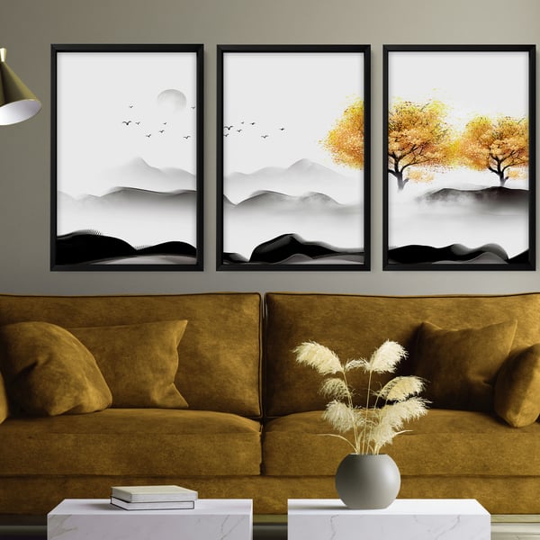 Living room wall decor, Home Decor Wall hanging, Japanese Art New Home gift