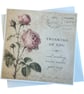 Vintage Botanical Greeting Card. Handmade Parchment Paper Card.  - Image 7