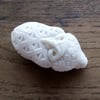 Harlequin Scarab, hand carved porcelain beetle.