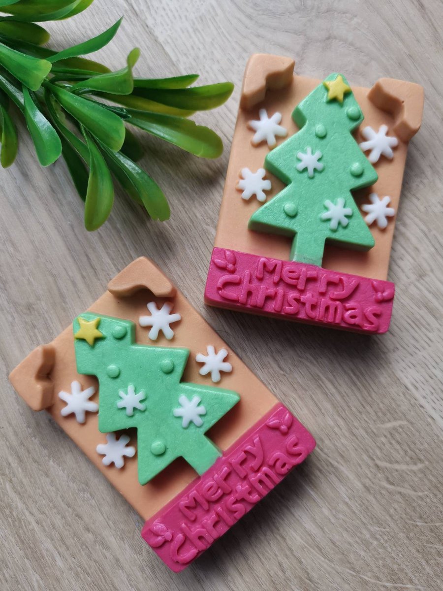 Christmas soap santa, bells