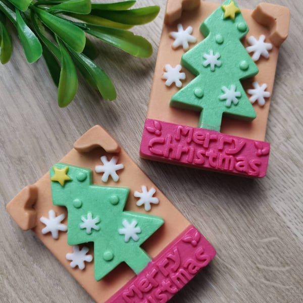 Christmas soap santa, bells