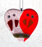 Lovebirds - Lilac and Red Fused Glass - 6174 - Image 6