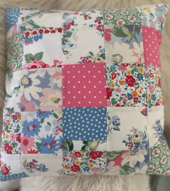   Patchwork Cushion In Cath Kidston Fabrics