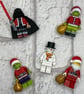 Superhero Christmas Magnetic Needle Minder Cross Stitch, Embroidery