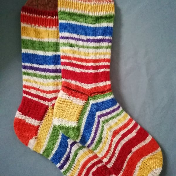 Socks, Hand knitted, adult SMALL, size 4-5