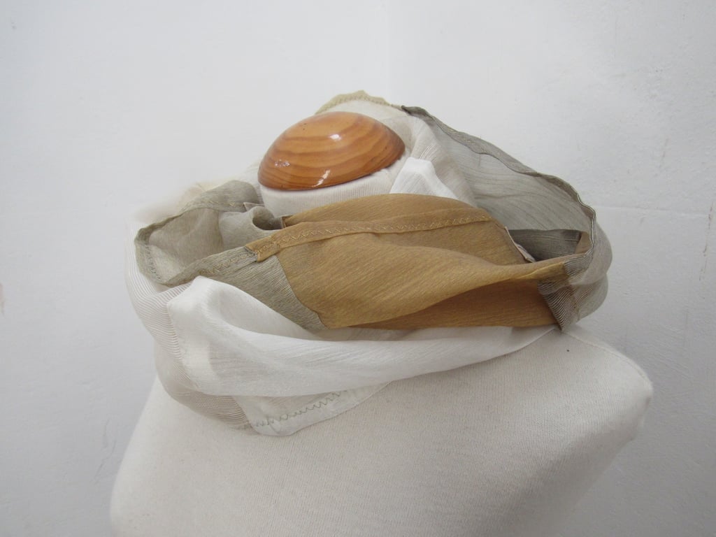 Neutral Shades Scrap Fabric Voile Cowl