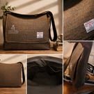 Handmade Harris Tweed luggage weekend large bag