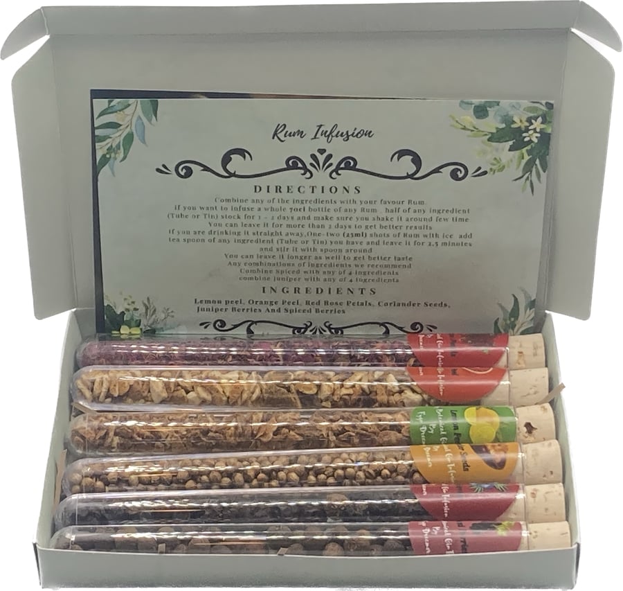 Rum Infusion Spices Set Kit Birthday Christmas Gifts for Men Him Her Rum Lover