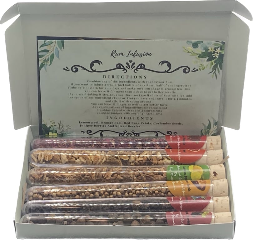 Rum Infusion Spices Set Kit Birthday Christmas Gifts for Men Him Her Rum Lover