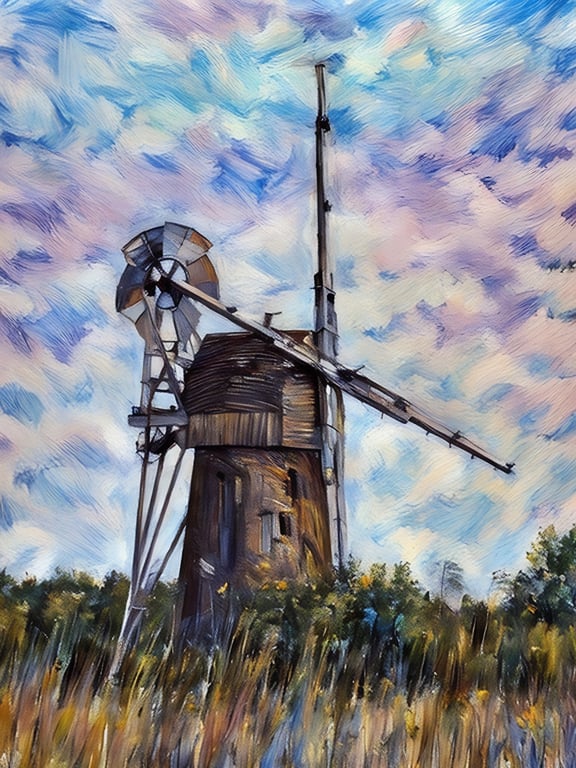 A4 Print Of Windmill on The Norfolk Broads Sunrise 